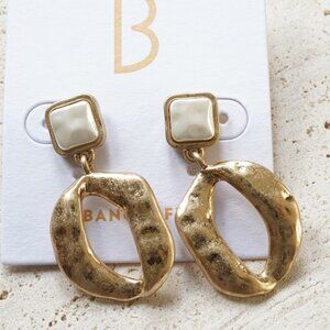 Bancroft Hammered Hoop Drop Earrings